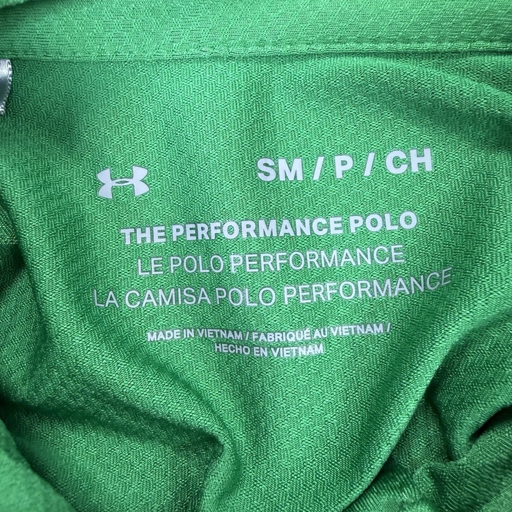 Under Armour Notre Dame Fighting Irish Performance Golf Polo Shirt Geen Mens S - Picture 7 of 8